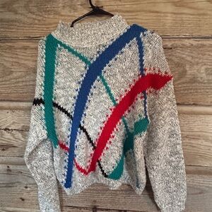 Cozy Multicolor Turtleneck Sweater